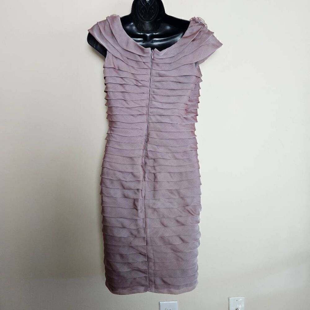 Adrianna Papell Lilac Layered Dress - Picture 4 of 8